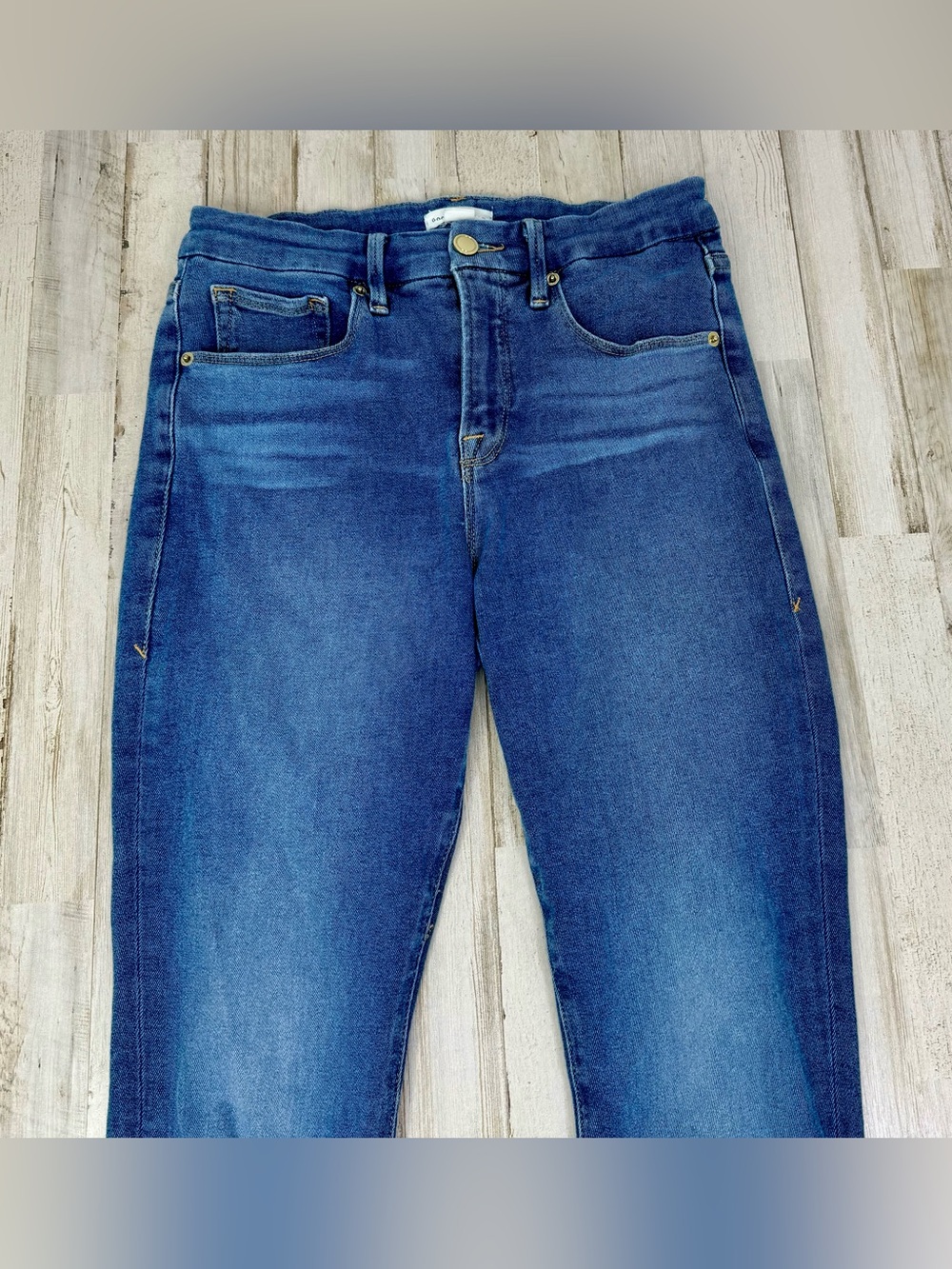 Good American Womens 8/29 (28x28) Jeans Crop High Rise Skinny Denim - Picture 2 of 12